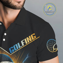 Load image into Gallery viewer, Funny Golf Ball Mens golf polo shirts custom name black golf shirt, best team golf shirts NQS10292