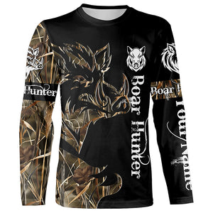 Personalized Wild Hog Hunting Camo Full Printing Shirts, Boar Hunting Gifts - NQS760