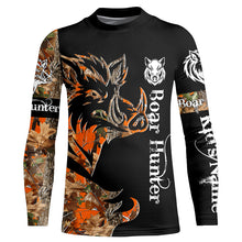 Load image into Gallery viewer, Boar Hunting Black Orange Camo 3D all over Print Shirt, Boar Hunting Apparel NQS72