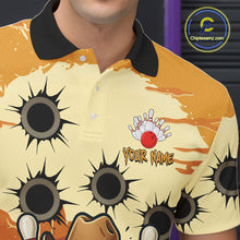 Load image into Gallery viewer, Funny Bowling Cowboy gun Mens bowling polo, Quarter zip shirts Custom bowling team outfit jersey NQS10920