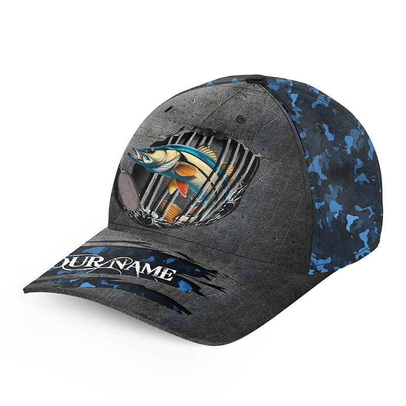 Snook fishing sea camo Custom fishing hat Unisex Fishing Baseball Angler hat cap NQS4381