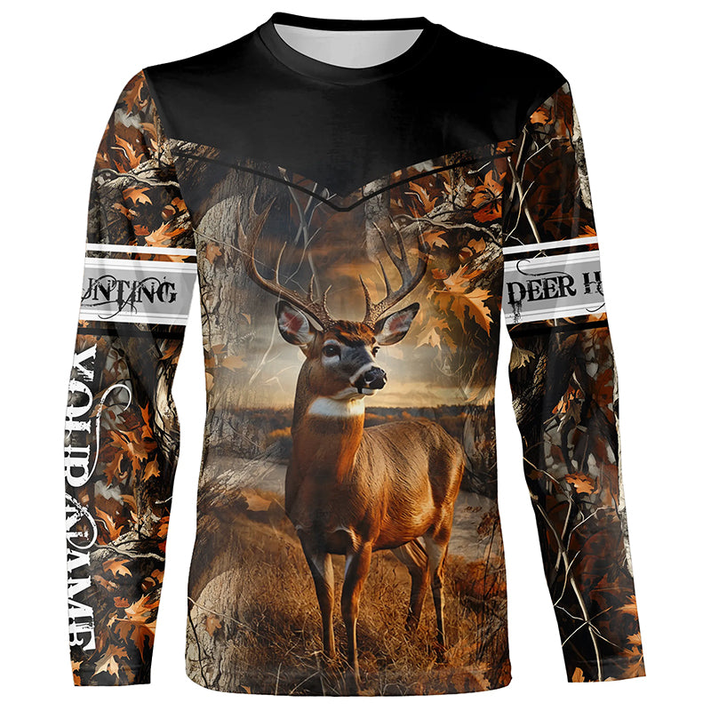 Deer Hunting big game camo Custom Name 3D All over print shirts - personalized hunting gifts - NQS737