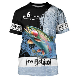 Rainbow Trout Ice Fishing 3D All Over Printed Shirts For Fisherman, gift for fishing lovers NQS303