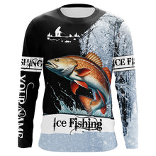 Load image into Gallery viewer, Redfish puppy Drum Ice Fishing 3D All Over Printed Shirts For Fisherman, Redfish fishing jerseys NQS304