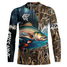 Load image into Gallery viewer, Striped Bass Fishing Customize Name 3D All Over Printed Shirts, Personalized Fishing Gift NQS308