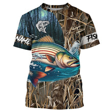 Load image into Gallery viewer, Striped Bass Fishing Customize Name 3D All Over Printed Shirts, Personalized Fishing Gift NQS308