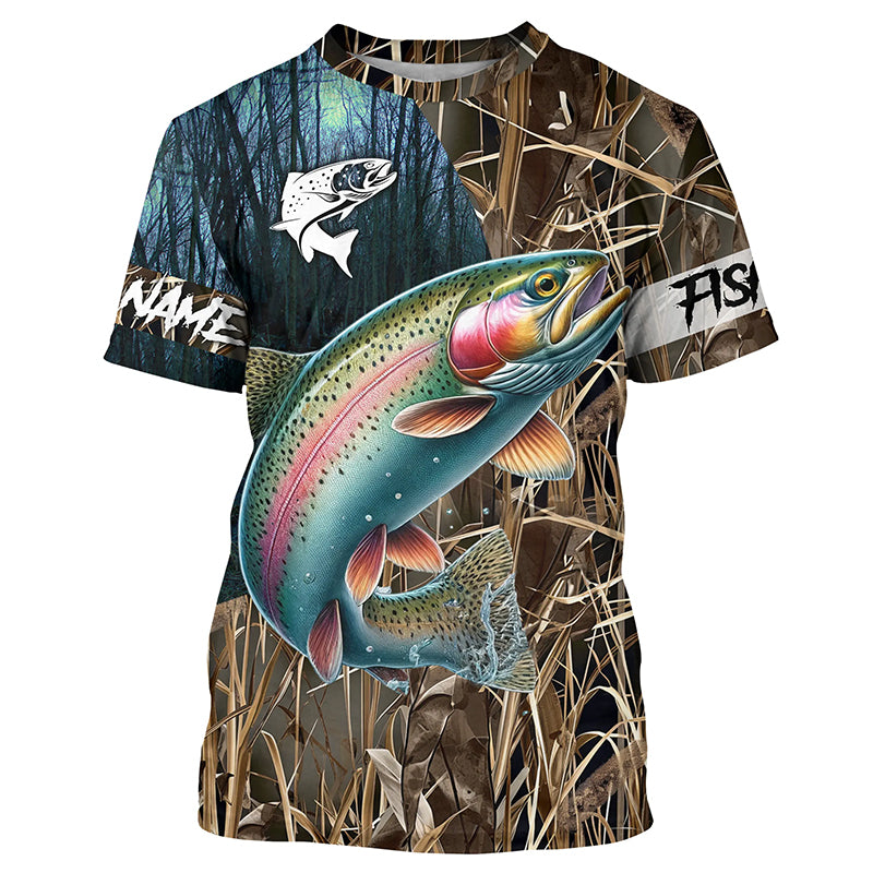 Rainbow Trout Fishing Customize Name 3D All Over Printed Shirts, Personalized Fishing Gift NQS309