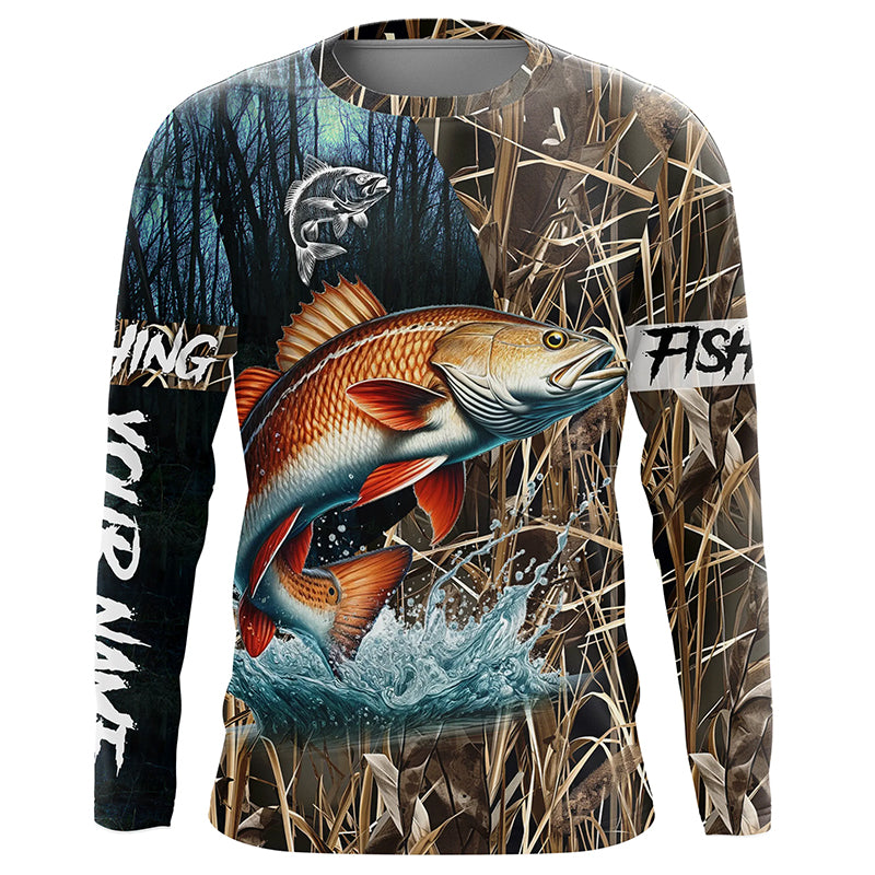 Redfish Puppy Drum Fishing Customize 3D All Over Printed Shirt, Personalized Fishing Gift NQS310