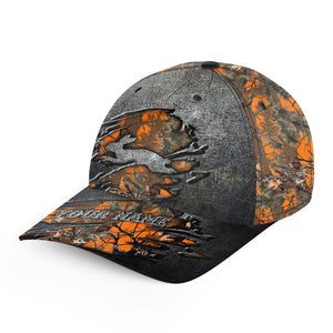 Rabbit hunting orange camo Custom hunting hat, Rabbit hat Unisex Hunting Baseball hat NQS9002