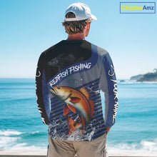 Load image into Gallery viewer, Redfish fishing Custom UV protection fishing long sleeve shirt, Redfish Fishing jerseys | Blue NQS11310