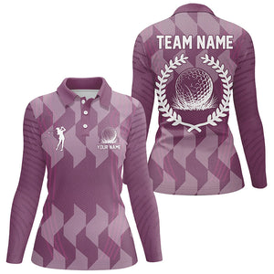 Womens golf polo shirts custom purple camo golf tops for ladies, golf gifts for team NQS8334