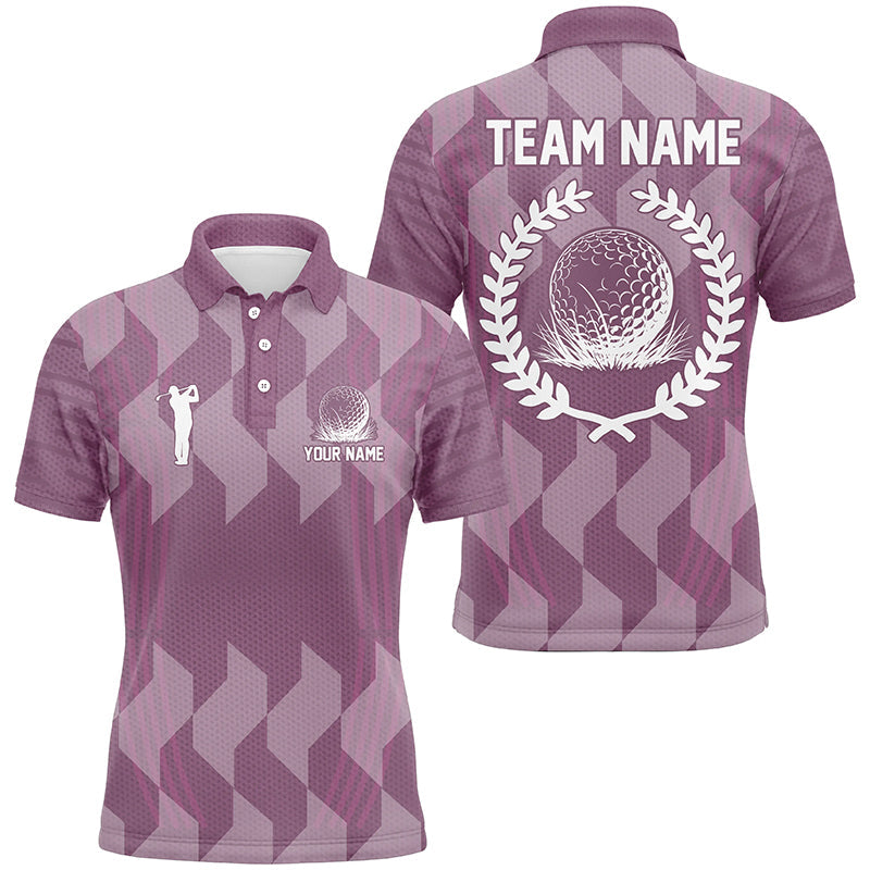 Mens golf polo shirts custom purple camo golf tops for mens, golf gifts for team NQS8334