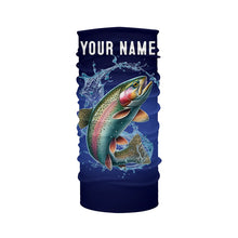 Load image into Gallery viewer, Rainbow Trout Fishing blue lightning 3D All Over printed Customized Name Fishing apparel NQS313