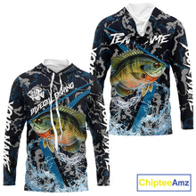 Load image into Gallery viewer, Custom Bluegill Fishing Camo Long Sleeve Fishing Shirts, Personalized Trout Fishing Team Jerseys NQS11332