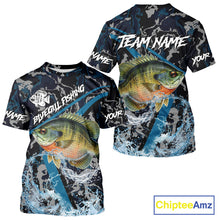 Load image into Gallery viewer, Custom Bluegill Fishing Camo Long Sleeve Fishing Shirts, Personalized Trout Fishing Team Jerseys NQS11332
