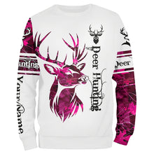 Load image into Gallery viewer, Deer hunting pink camouflage Customized Name 3D All Over Printed Shirts, Personalized Hunting gifts NQS1052