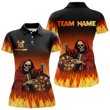 Load image into Gallery viewer, Flame Skull Reaper Darts Shirts For Women Custom Team Darts Jersey Outfit NQS9447