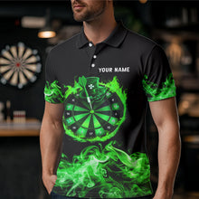 Load image into Gallery viewer, Green Flame Smoke Lucky clover Darts Shirts For Men Custom St Patrick Day Team Darts Jersey Outfit NQS9452