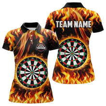 Load image into Gallery viewer, Flame Darboard Fire Pattern Custom Women Darts Shirts Team Jerseys NQS9459