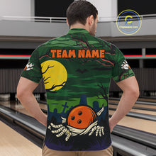 Load image into Gallery viewer, Funny Halloween Bowling Polo, Quarter Zip Shirts For Men Custom Halloween Team Bowling Jersey NQS10765