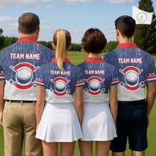 Load image into Gallery viewer, Red, White and Blue Grunge Mens Golf Polo Shirts Custom Patriotic Team Golf Outfit For Men NQS11344