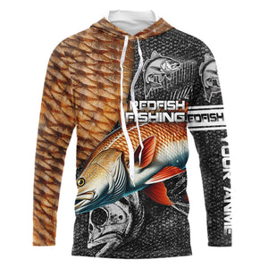 Redfish puppy drum tackle fishing shirts for men Long Sleeve UV protection Custom gift for anglers NQS1374