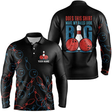 Load image into Gallery viewer, Funny Retro Men Bowling Shirts, Personalized Bowlers Jersey Does This Shirt Make My Balls Look Big NQS8574