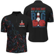 Load image into Gallery viewer, Funny Retro Men Bowling Shirts, Personalized Bowlers Jersey Does This Shirt Make My Balls Look Big NQS8574