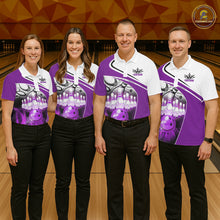 Load image into Gallery viewer, Funny Bowling Shirt For Women custom name There is no crying in bowling just lots of swearing| Purple NQS11351