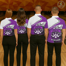 Load image into Gallery viewer, Funny Bowling Shirt For Women custom name There is no crying in bowling just lots of swearing| Purple NQS11351