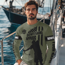 Load image into Gallery viewer, Redfish hunter bowfishing American flag Custom UV sun protection Long sleeve Fishing Shirts jerseys NQS9618