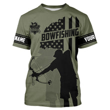 Load image into Gallery viewer, Redfish hunter bowfishing American flag Custom UV sun protection Long sleeve Fishing Shirts jerseys NQS9618