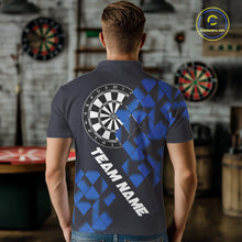 Load image into Gallery viewer, Personalized Black and Blue Darts Board 3D Printed Men Dart Shirts Custom Cool Dart Jerseys For Team NQS11567