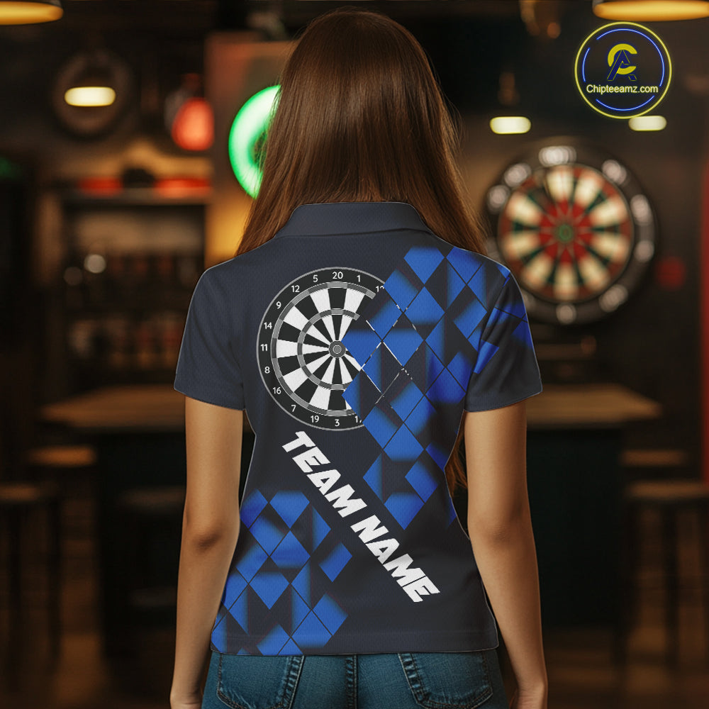 Personalized Black and Blue Darts Board 3D Printed Women Dart Shirts Custom Cool Dart Jersey For Team NQS11567