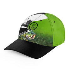 Load image into Gallery viewer, Largemouth Bass fishing green Custom Unisex Fishing Baseball Angler hat cap NQS1553