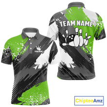 Load image into Gallery viewer, Green Grunge pattern Bowling Team Shirt For Men Custom Bowling jersey Uniform Bowler Outfits NQS10042
