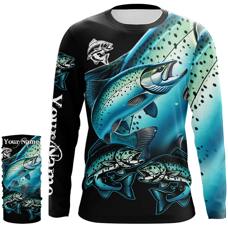 Chinook salmon (King salmon) Fishing Custom long sleeve fishing shirts NQS3866