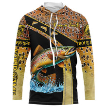 Load image into Gallery viewer, Brown trout fishing scales UV protection Custom long sleeve fishing shirts, trout fishing jerseys NQS5087