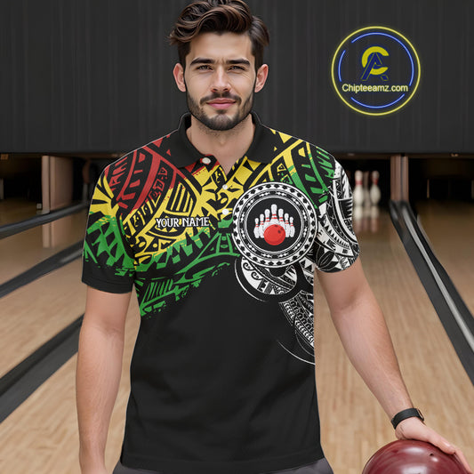 Personalized Tribal pattern Mens Bowling Shirts Custom Bowling outfit  for men Team bowling jersey NQS9813
