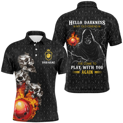 Custom bowling shirt for men – personalized team jersey front view