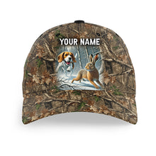 Load image into Gallery viewer, Rabbit hunting with Beagle 3D camo Custom hunting hat Unisex hunting Baseball hat NQS2739