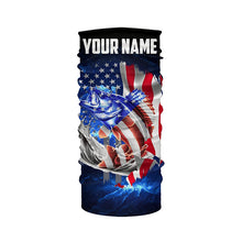 Load image into Gallery viewer, Walleye Fishing 3D American Flag patriotic Customize name All over print shirts NQS414