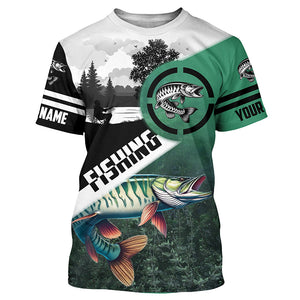 Musky fishing Customize Sun protection long sleeve fishing shirts, Personalized Fishing Gifts NQS421