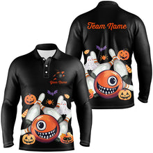 Load image into Gallery viewer, Funny Halloween Bowling Custom Men Bowling Polo, Quarter zip Shirts Halloween Bowling Team Jerseys NQS8412