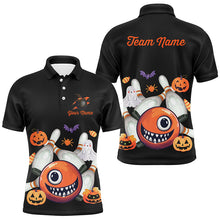 Load image into Gallery viewer, Funny Halloween Bowling Custom Men Bowling Polo, Quarter zip Shirts Halloween Bowling Team Jerseys NQS8412