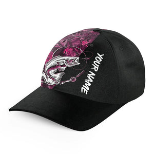 Bass Fishing Tattoo pink camo Custom women fishing hat Unisex Fishing Baseball fisherman hat NQS2758