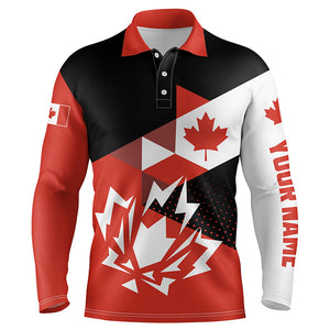 Mens golf polo shirts Canadian flag patriotic personalized Canada golf shirts for men, golf outfit men NQS5874