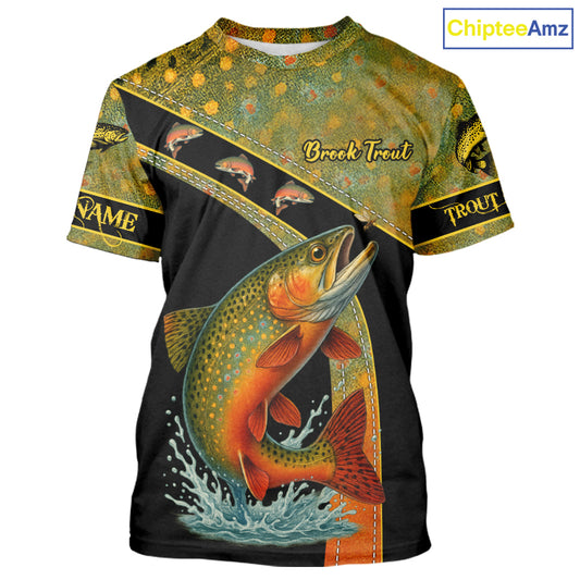 Brook Trout fishing scales UV protection Custom long sleeve fishing shirts, Trout fishing jerseys NQS10218