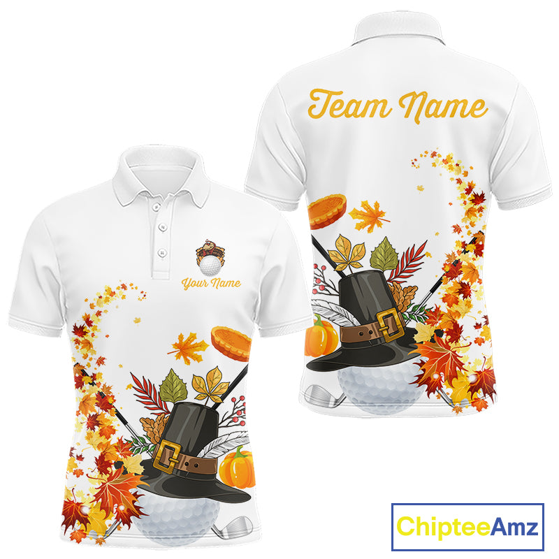 Autumn golf ball clubs Men's polo golf shirts Custom Thanksgiving team golf jerseys NQS10806