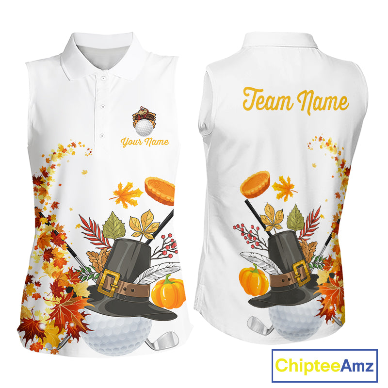 Autumn golf ball clubs Women Sleeveless polo shirts Custom Thanksgiving team golf jerseys NQS10806